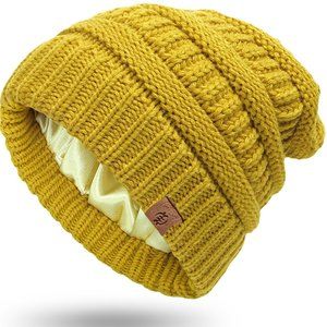 Black Friday!  Beanie Hat Skully New Women's Slouchy Thick Satin Lined Cap…